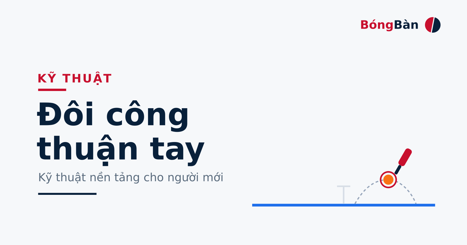 Đôi công thuận tay bóng bàn — sơ đồ đánh bóng ở đỉnh nảy